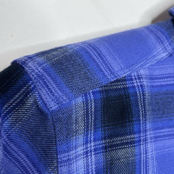 Eddie Bauer Firelight Flannel Shirt Purple Womens Size Small Tencel Outdoor - Picture 3 of 8